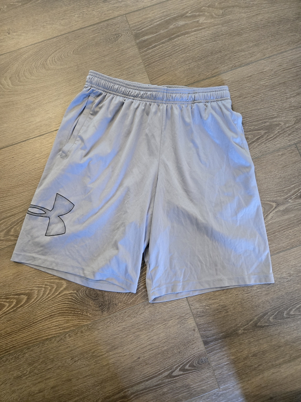 Under Armour Light Gray Athletic Shorts with Logo